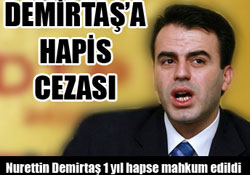 Eski DTP lideri Demirtaş'a 1 yıl hapis