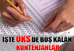 OKS de boş kalan kontenjanlar açıklandı
