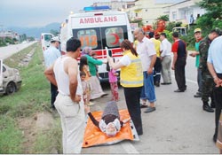 Ordu'da trafik kazası:5 yaralı