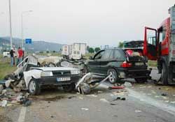 Giresun'da kaza:1 ölü 13 yaralı