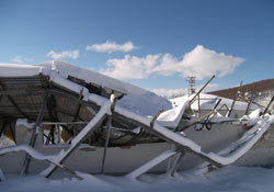 Su arıtma tesisinin çatısı çöktü