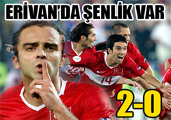 Türkiye 2 -0 lık gağlibiyetle coştu