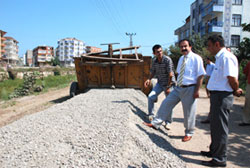 Ünye' de asfalt çalışmaları