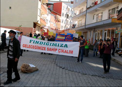 Fındıklıda fındık protestosu