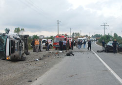 Otobüs kazasında ölenler toprağa verildi