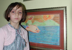 9 Yaşındaki Berfin 2.resim sergisini açtı