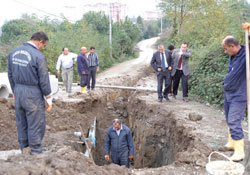 Şahincili'de yağmur suyu çalışması