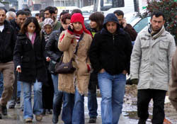 Taşeron işçileri yürüdü