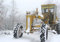 Eğribel geçidine kar yağdı