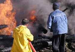 Giresun'da ev yangını