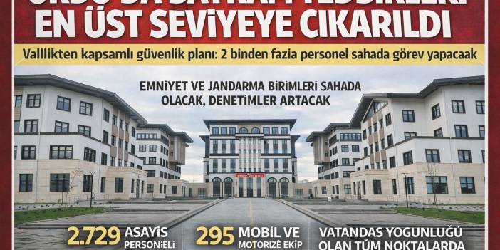 VALİLİKTEN KAPSAMLI GÜVENLİK PLANI: 2 BİNDEN FAZLA PERSONEL SAHADA GÖREV YAPACAK