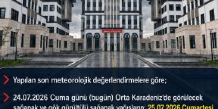 DIKKAT : ORDU’DA ŞİDDETLİ YAĞIŞ UYARISI