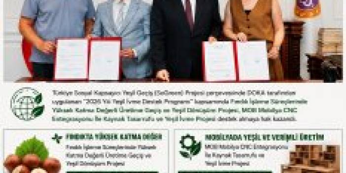 DOKA’DAN ORDU’DA YEŞİL DÖNÜŞÜME 4 MİLYON LİRAYA YAKIN DESTEK